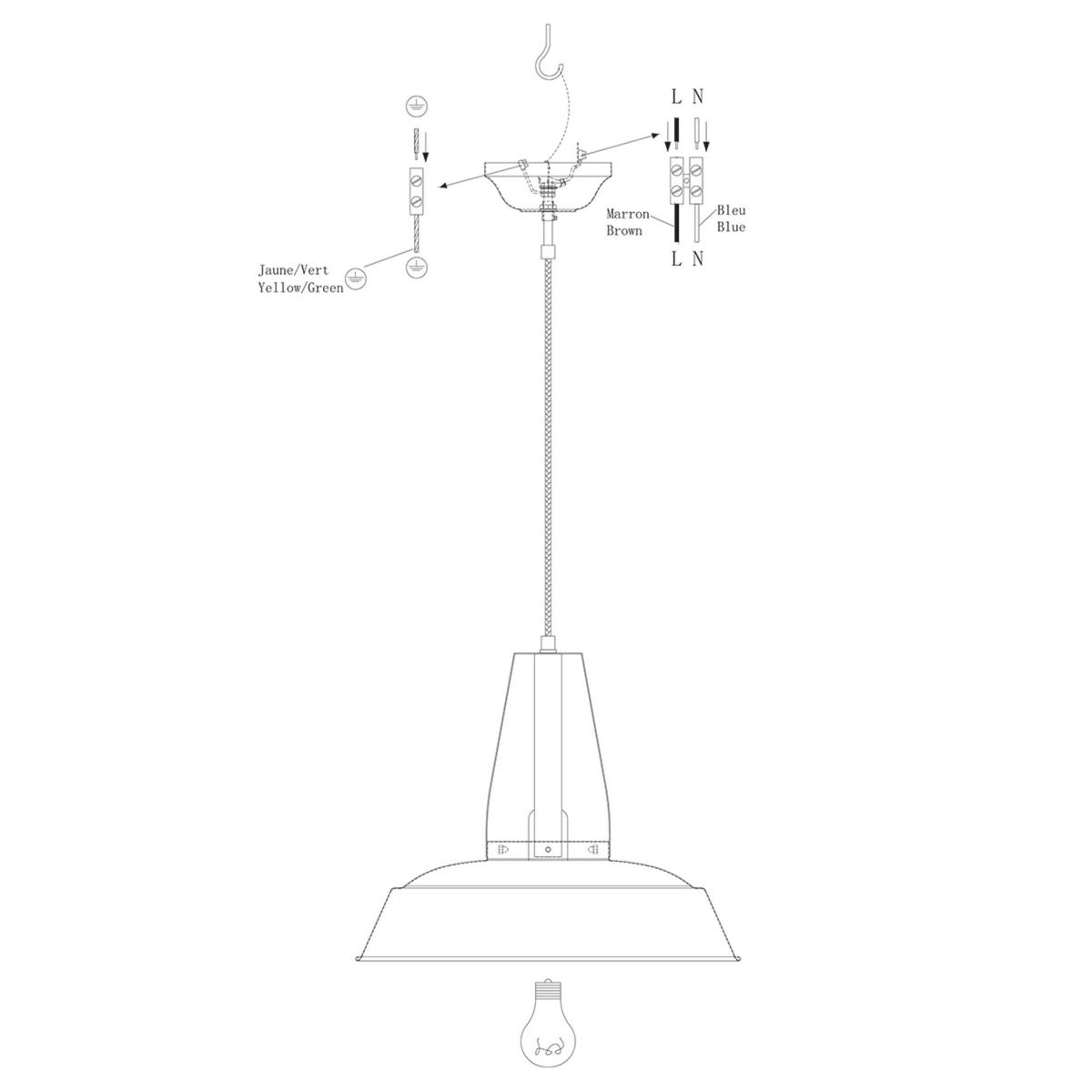 PENDELLEUCHTE  42/45-200/42 cm   - Rot, Trend, Metall (42/45-200/42cm)