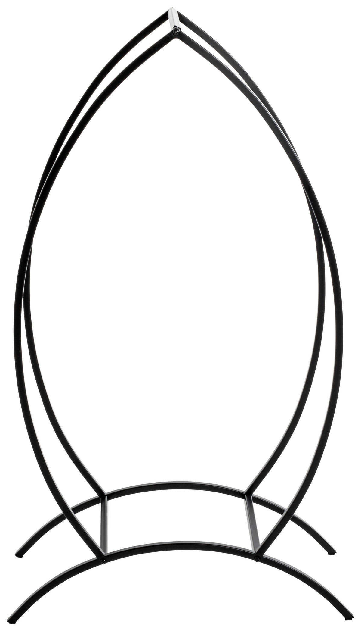 KAMINHOLZREGAL 47/80/20 cm  Metall  - Schwarz, Basics, Metall (47/80/20cm)