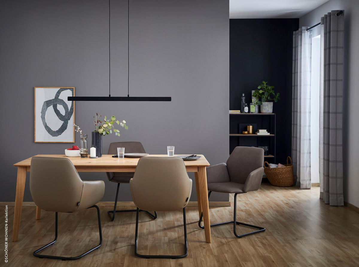 LED-HÄNGELEUCHTE 110-140/6/250 cm  - Schwarz, Design, Metall (110-140/6/250cm) - Schöner Wohnen