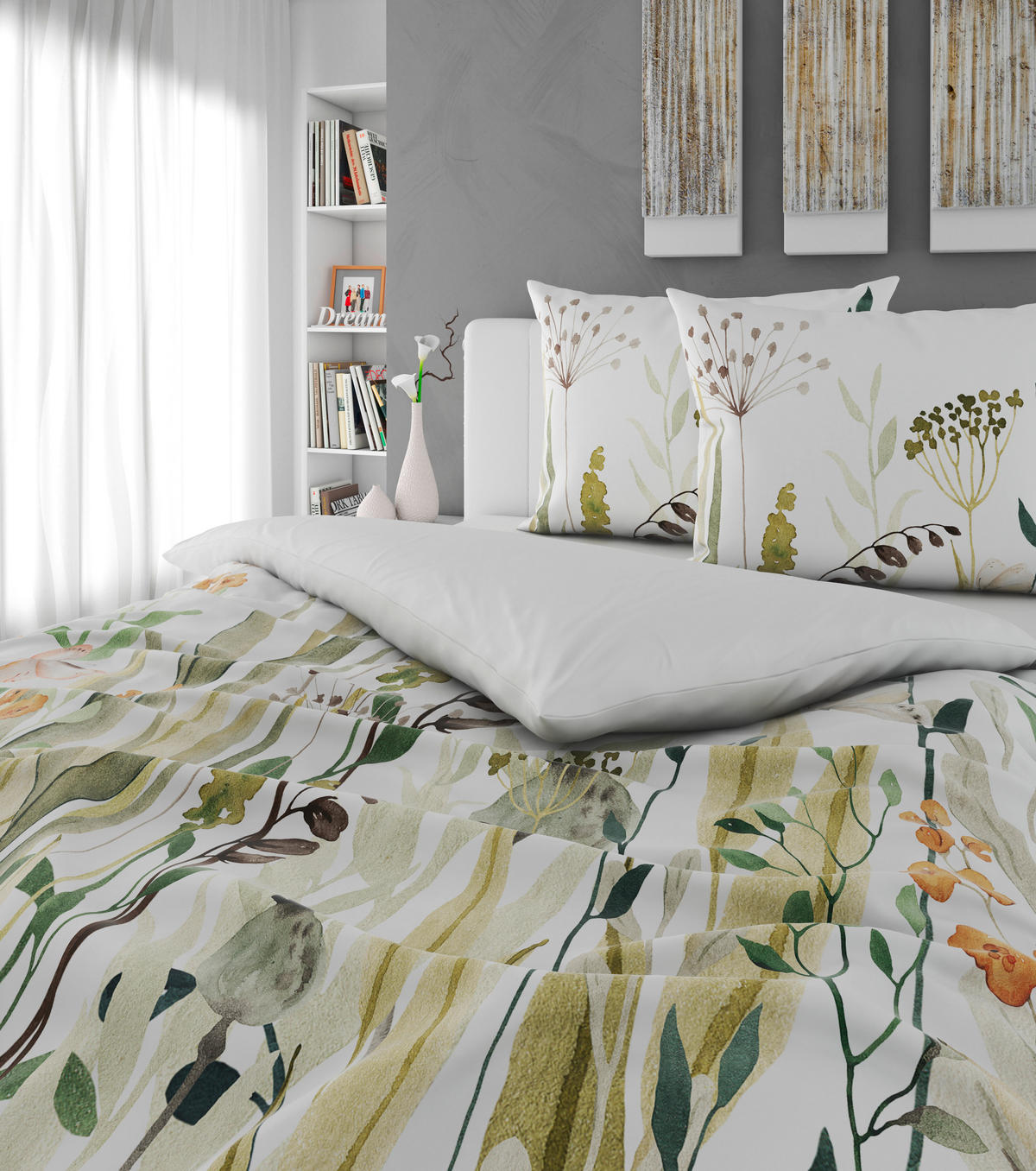 OBOUSTRANNÉ POVLEČENÍ, satén, zelená, 200/200 cm - zelená, textil (200/200cm) - Esposa