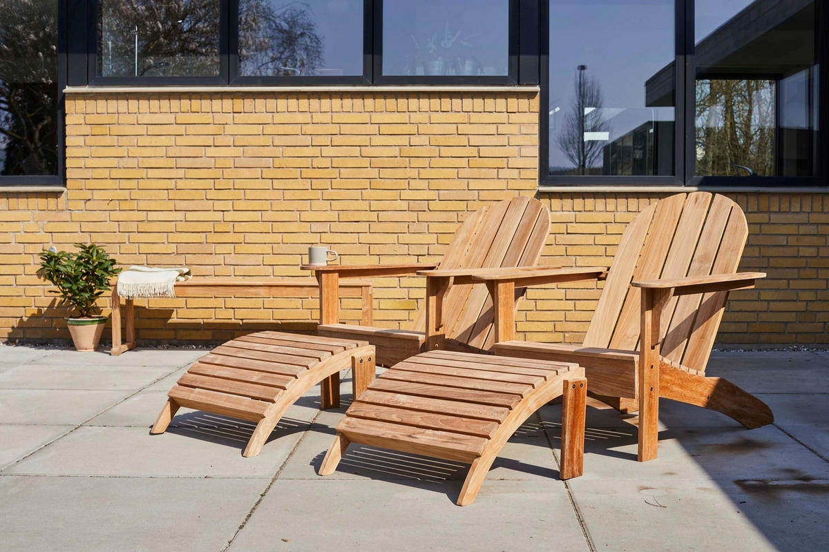 GARTENLIEGE Teakholz Teakfarben  - Teakfarben, Natur, Holz (105cm) - Gardenson