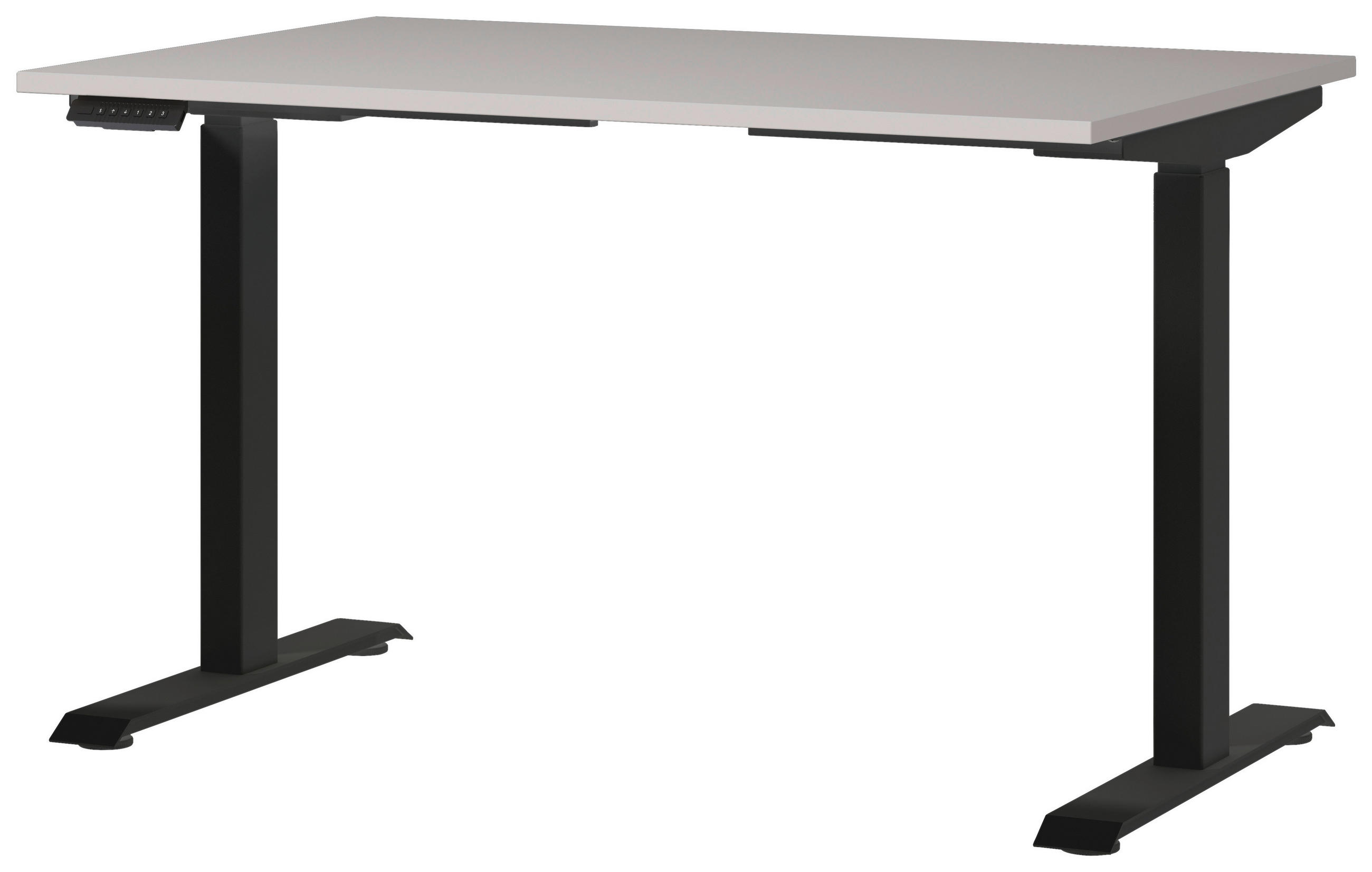 SCHREIBTISCH 120/80/72-118 cm Schwarz, Kaschmir elektrisch höhenverstellbar  - Kaschmir/Schwarz, MODERN, Holzwerkstoff/Metall (120/80/72-118cm) - Novel