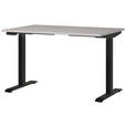 SCHREIBTISCH 120/80/72-118 cm Schwarz, Kaschmir elektrisch höhenverstellbar  - Kaschmir/Schwarz, MODERN, Holzwerkstoff/Metall (120/80/72-118cm) - Novel
