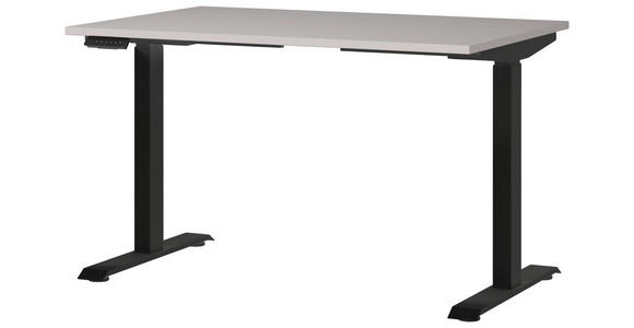 SCHREIBTISCH 120/80/72-118 cm Schwarz, Kaschmir elektrisch höhenverstellbar  - Kaschmir/Schwarz, MODERN, Holzwerkstoff/Metall (120/80/72-118cm) - Novel