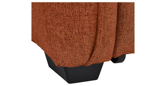 ECKSOFA Rostfarben Flachgewebe - Rostfarben/Schwarz, MODERN, Kunststoff/Textil (182/237cm) - Carryhome