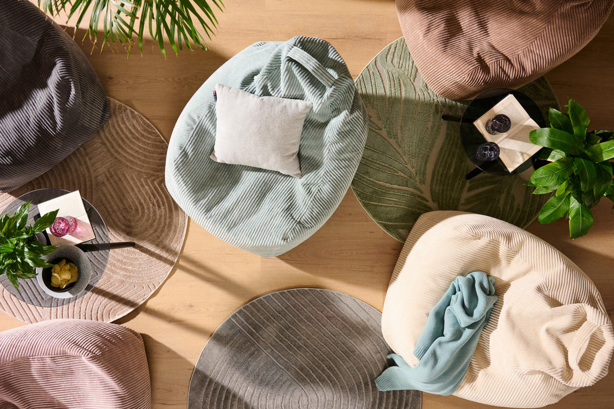 SITZSACK Cord 190 L  - Beige, Trend, Textil (80/85/80cm) - Livetastic