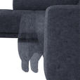 ECKSOFA in Mikrofaser Dunkelgrau  - Dunkelgrau/Schwarz, Design, Textil/Metall (207/301cm) - Xora