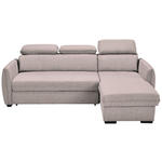 ECKSOFA  in Flachgewebe Greige  - Greige/Schwarz, MODERN, Kunststoff/Textil (182/237cm) - Carryhome