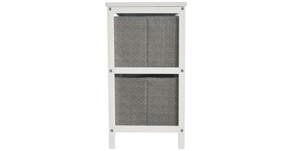 REGAL  101/55/30 cm Grau, Weiß  - Weiß/Grau, Basics, Karton/Holz (101/55/30cm) - Carryhome