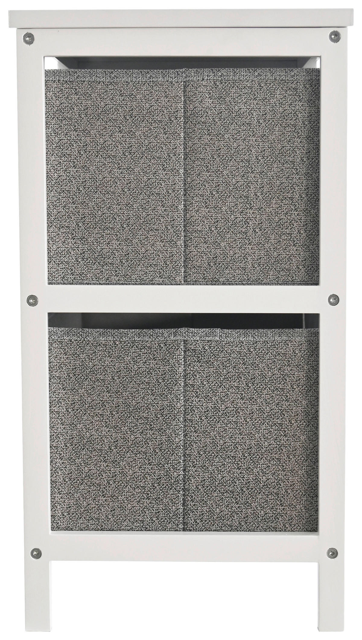 REGAL  101/55/30 cm Grau, Weiß  - Weiß/Grau, Basics, Karton/Holz (101/55/30cm) - Carryhome