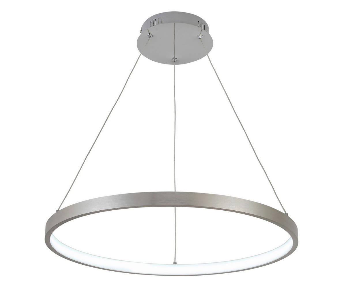 LED-HÄNGELEUCHTE 60/120 cm  - Alufarben, Design, Kunststoff/Metall (60/120cm) - Novel