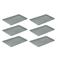 SERVIERPLATTEN-SET RAW 6-teilig 20/30 cm  - Jadegrün, Basics, Keramik (20/30cm) - Aida