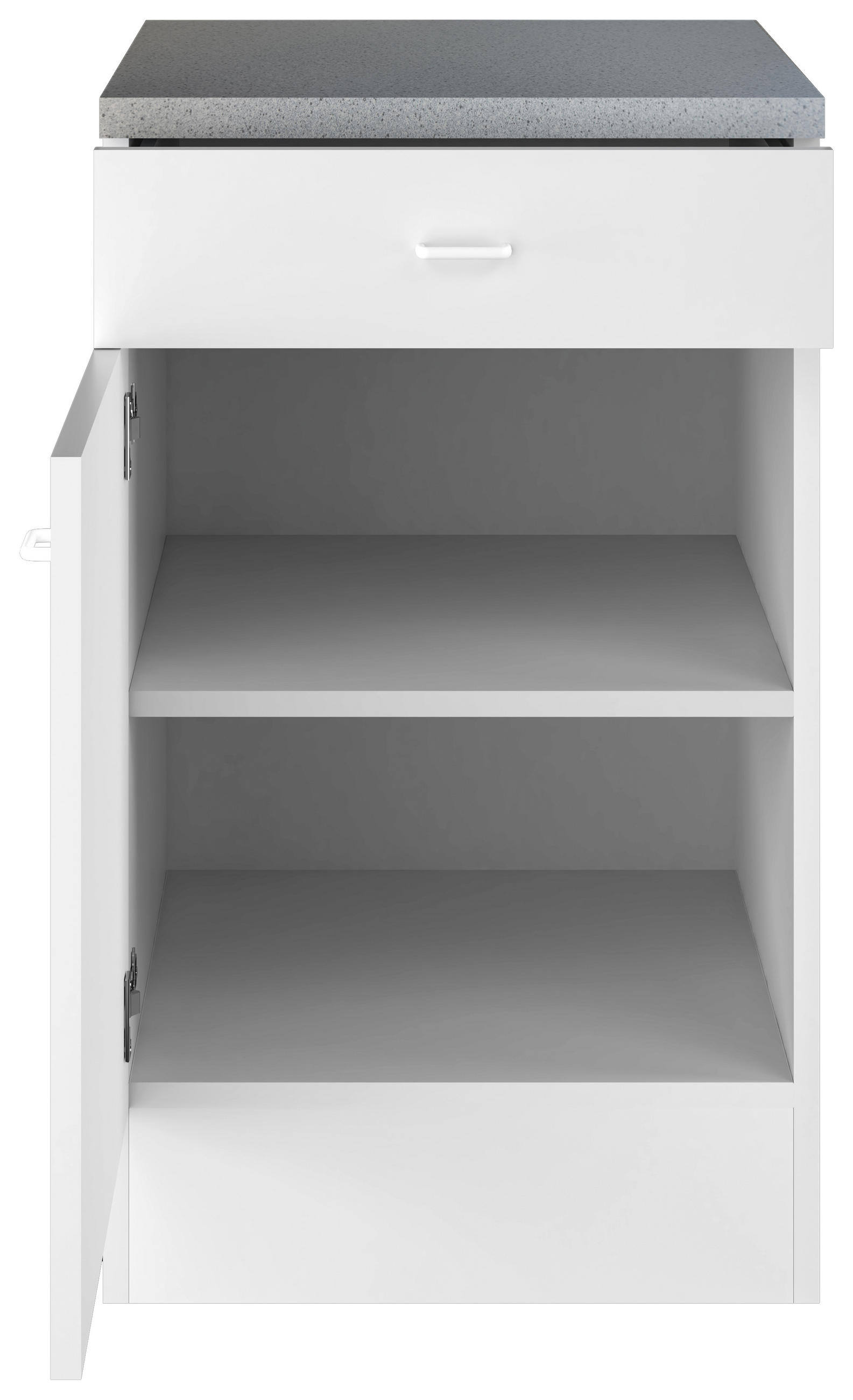 KÜCHENUNTERSCHRANK 50/85/50 cm  in Weiß  - Hellgrau/Weiß, KONVENTIONELL, Holzwerkstoff/Kunststoff (50/85/50cm) - FlexWell