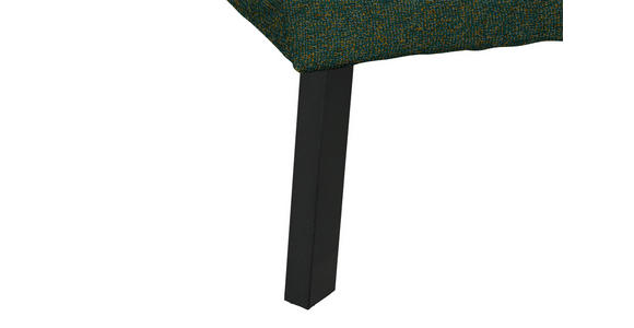 ECKSOFA in Struktur Grün  280/205 cm  - Schwarz/Grün, Design, Textil/Metall (280/205cm) - Xora