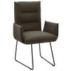 ARMLEHNSTUHL  in Flachgewebe  - Dunkelbraun/Schwarz, Design, Textil/Metall (59/93/59cm) - Dieter Knoll