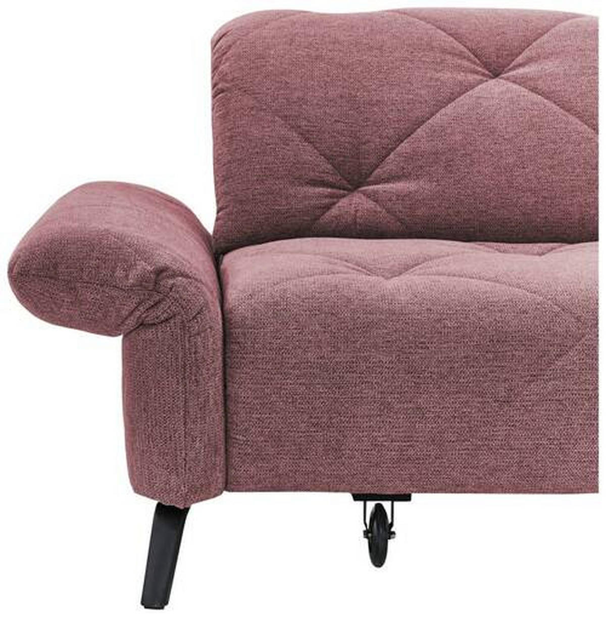 ECKSOFA in Webstoff Flieder  - Flieder/Schwarz, Design, Textil/Metall (244/173cm) - Moderano