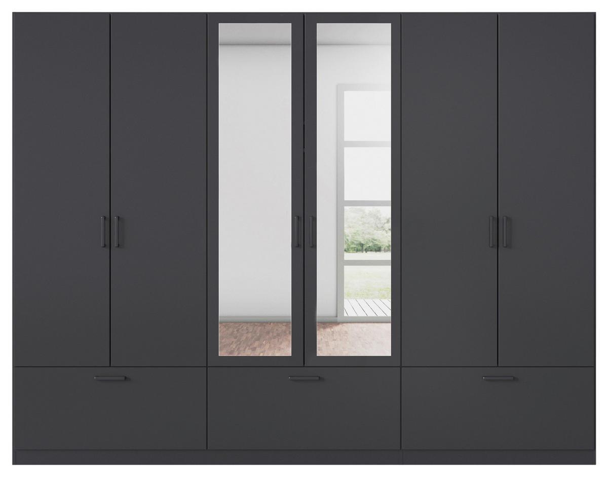 KLEIDERSCHRANK in Grau  - Grau, Basics, Holzwerkstoff/Metall (271/210/54cm) - Boxxx