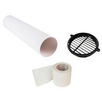 ABLUFTSCHLAUCHSET 106277  - Schwarz/Weiß, Basics, Kunststoff (100cm) - HKT