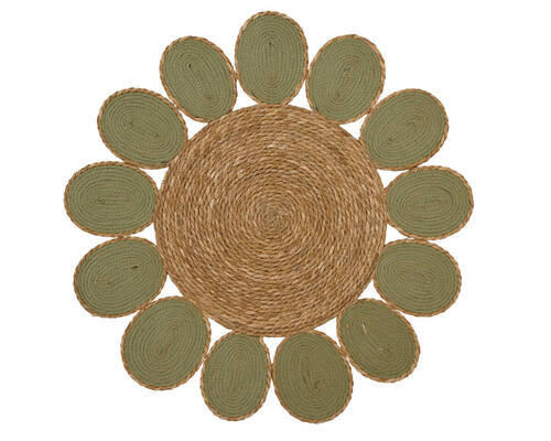 HANDWEBTEPPICH Grün, Braun  - Braun/Grün, Natur, Naturmaterialien (90,00/1,00/1,00cm)