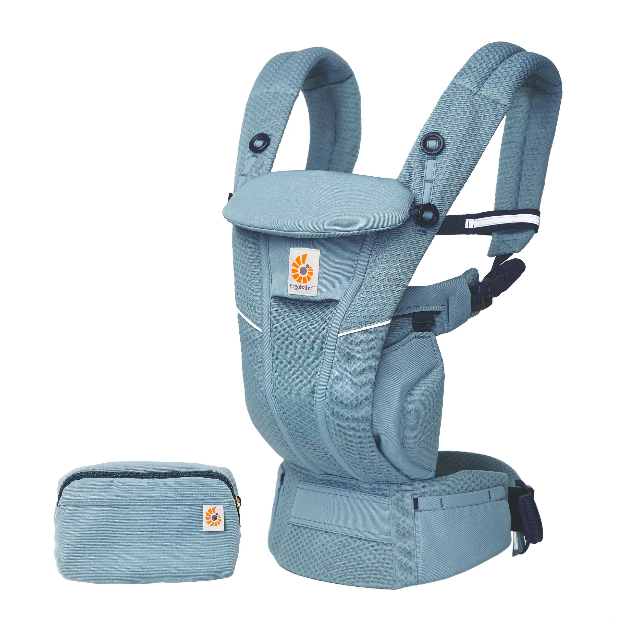 BABYTRAGE Omni Breeze  - Pastellblau, Basics, Textil (23,5/16/27cm) - Ergo Baby