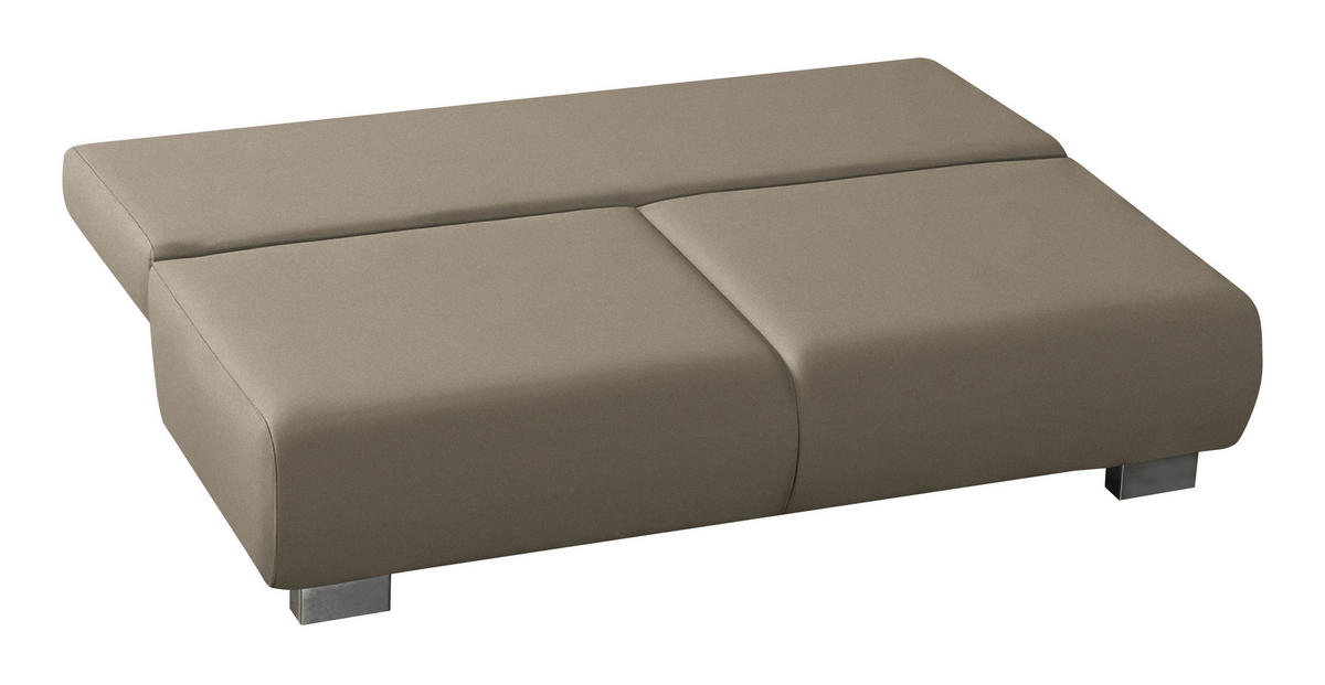 SCHLAFSOFA Rowan in Flachgewebe Cappuccino  - Cappuccino, KONVENTIONELL, Textil/Metall (196/89/94cm) - Novel