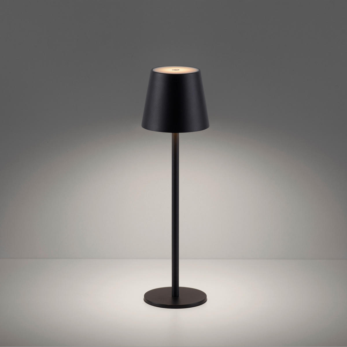 AKKU-TISCHLEUCHTE Euria 11/11/37 cm   - Schwarz, KONVENTIONELL, Kunststoff/Metall (11/11/37cm)