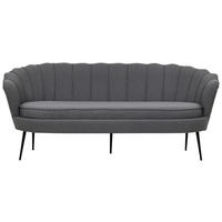 2-SITZER-SOFA Textilgeflecht Schwarz, Dunkelgrau  - Dunkelgrau/Schwarz, Design, Textil/Metall (180/78.5/78cm) - Livetastic
