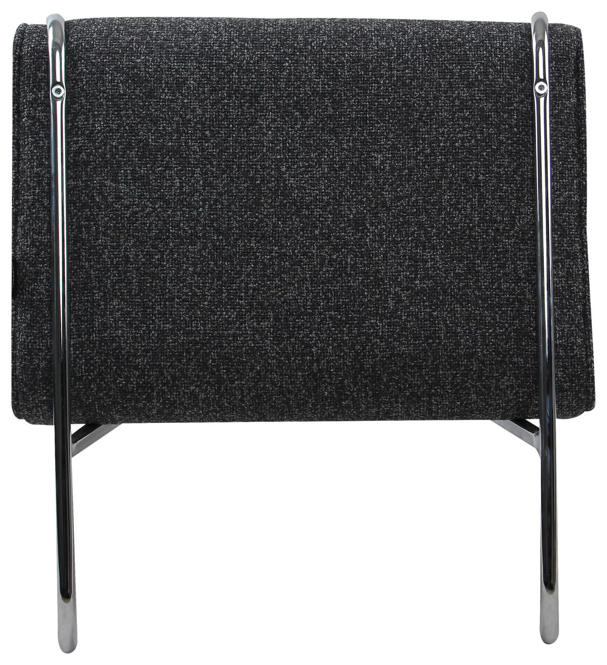 DESIGNSESSEL in Webstoff Dunkelgrau  - Chromfarben/Dunkelgrau, MODERN, Textil/Metall (62/85/65cm) - Livetastic