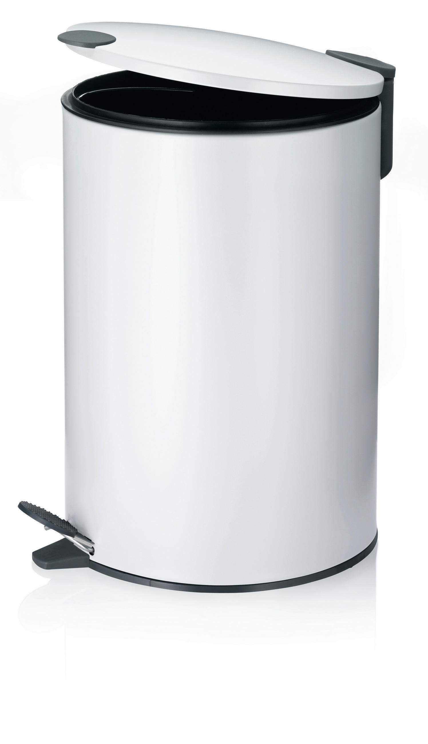 TRETEIMER 12 l  Metall  - Beige/Schwarz, KONVENTIONELL, Kunststoff/Metall (25/38cm) - Kela