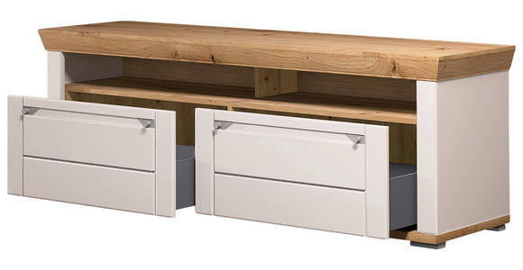 LOWBOARD Kaschmir, Eiche Artisan  165/61/53 cm  - Kaschmir/Eiche Artisan, ROMANTIK / LANDHAUS, Holzwerkstoff/Kunststoff (165/61/53cm) - Landscape