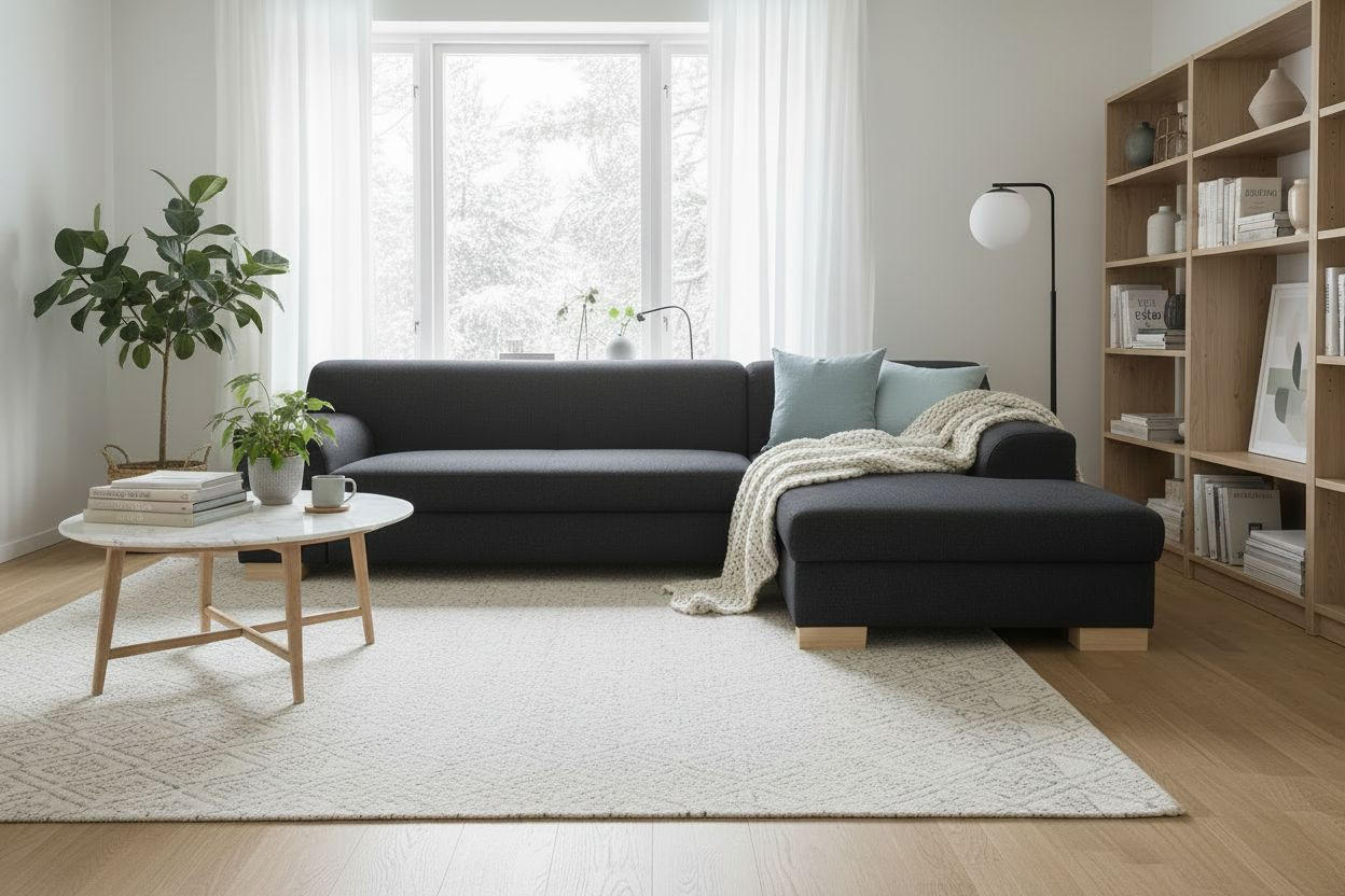 ECKSCHLAFSOFA  TINOS Anthrazit Webstoff  - Anthrazit/Buchefarben, Basics, Holz/Textil (273/157cm) - MID.YOU