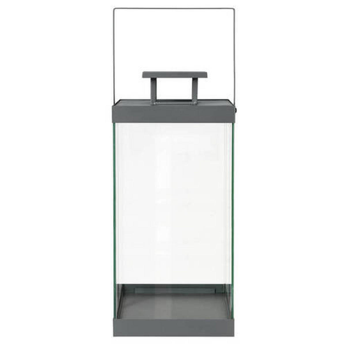 LATERNE - Grau, Design, Glas/Metall (20,5/46/21cm) - Blomus