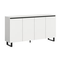 SIDEBOARD  160/84/36 cm  - vit/svart, Design, metall/trämaterial (160/84/36cm) - Livetastic