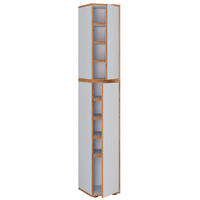 SCHUHSCHRANK Weiß, Honigeiche  - Honigeiche/Weiß, Design, Holzwerkstoff (30/183/33cm) - MID.YOU