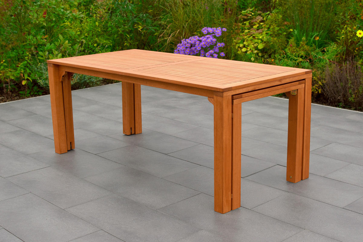GARTENSET Eukalyptusholz Hartholz  - Naturfarben, KONVENTIONELL, Holz - Gardenson