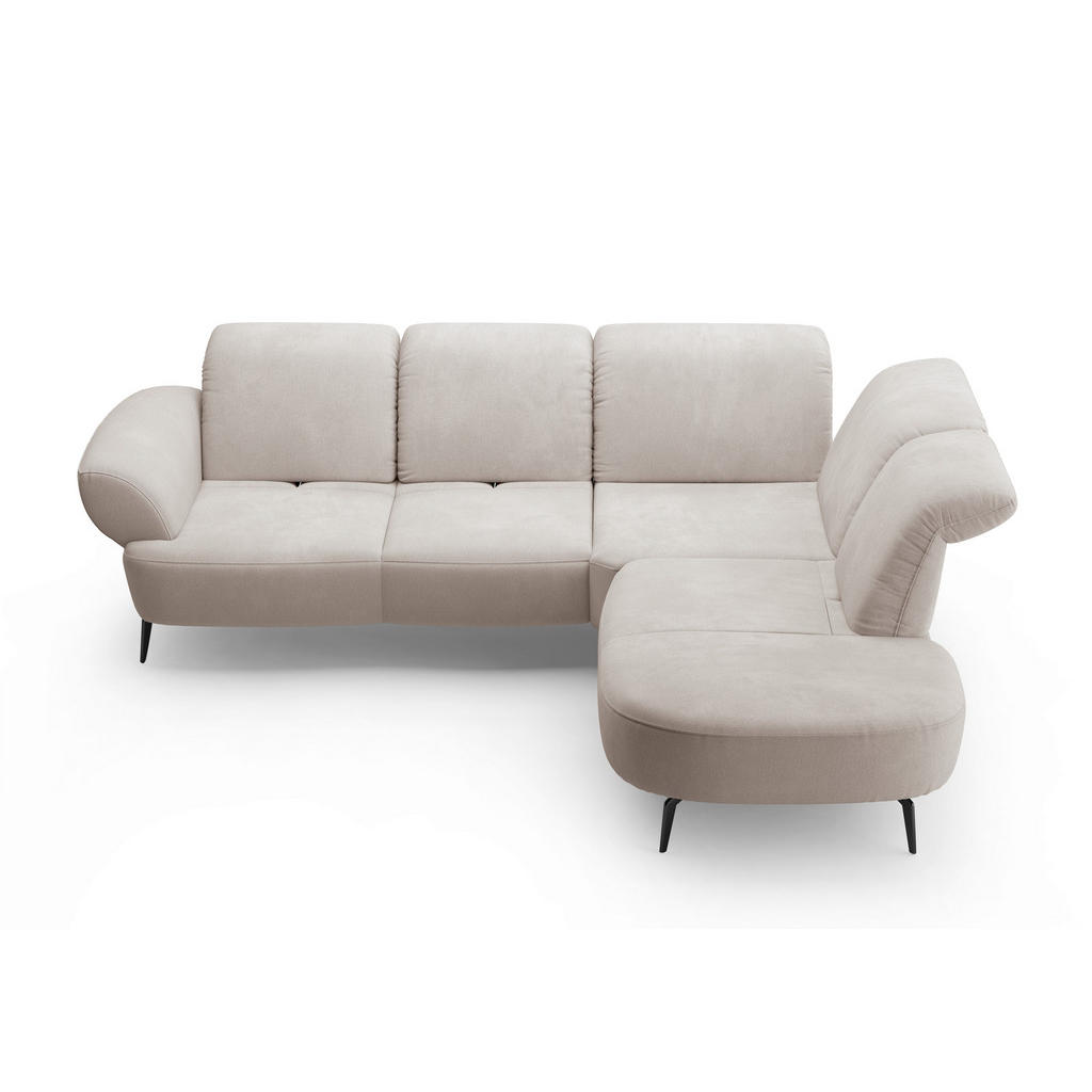 Thumbnail - Sit & More Ecksofa Dance E, Greige, Textil, 5-Sitzer, Ottomane rechts, L-Form, 302x270 cm, Goldenes M, Oeko-Tex® Standar...