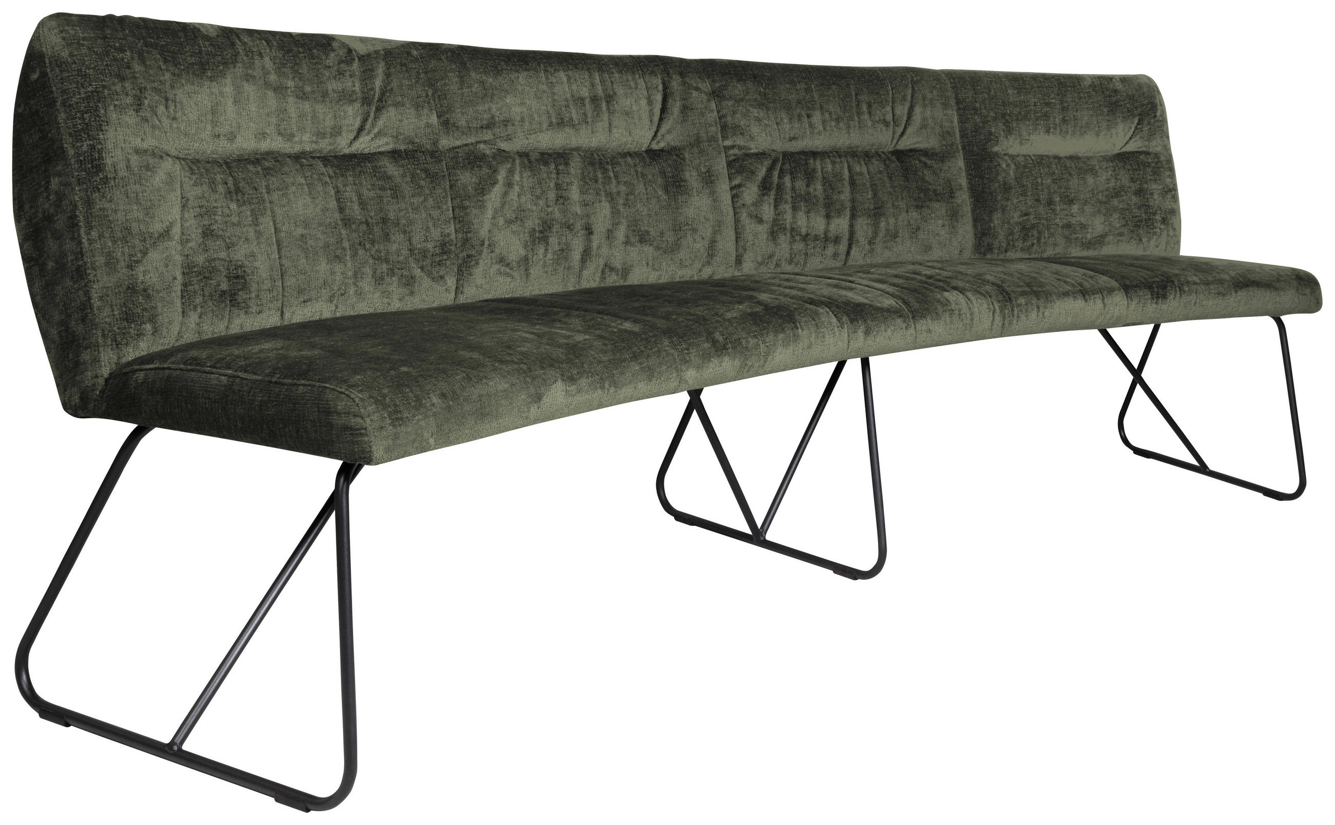 SITZBANK 212/88/81 cm Flachgewebe Dunkelgrün Metall  - Dunkelgrün/Anthrazit, Design, Textil/Metall (212/88/81cm) - Valnatura