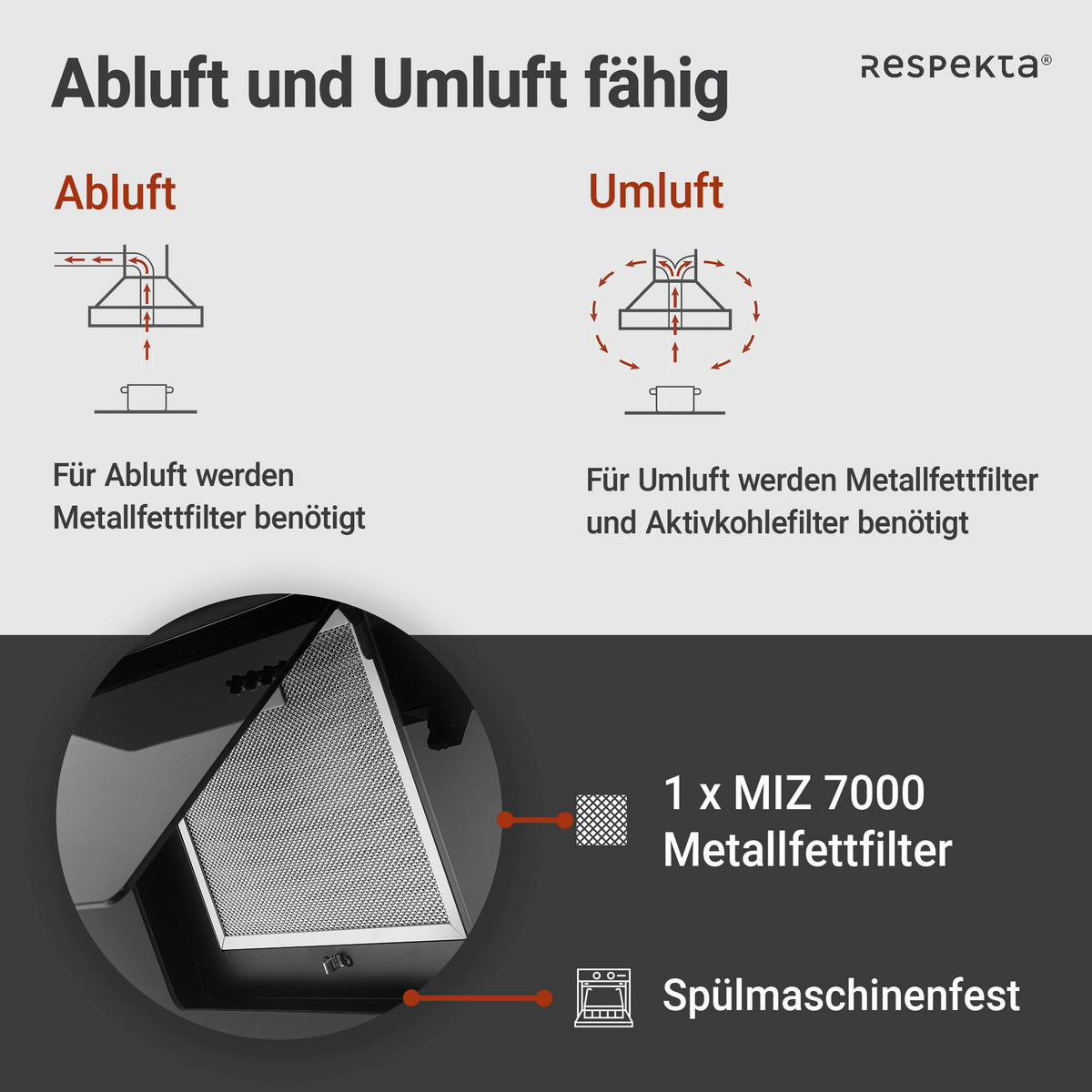 FLÄKTKÅPA CH21060SBZ  - svart, Trend, metall/glas (59,8/72,7-110,7/30,5cm) - Respekta
