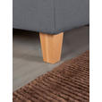 POLSTERBETT Matratze, Lattenrost, Bettkasten Grau, Buchefarben 160/200 cm  - Buchefarben/Weiß, Design, Holz/Textil (160/200cm) - Valnatura