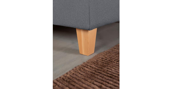 POLSTERBETT Matratze, Lattenrost, Bettkasten Grau, Buchefarben 160/200 cm - Buchefarben/Weiß, Design, Holz/Textil (160/200cm) - Valnatura