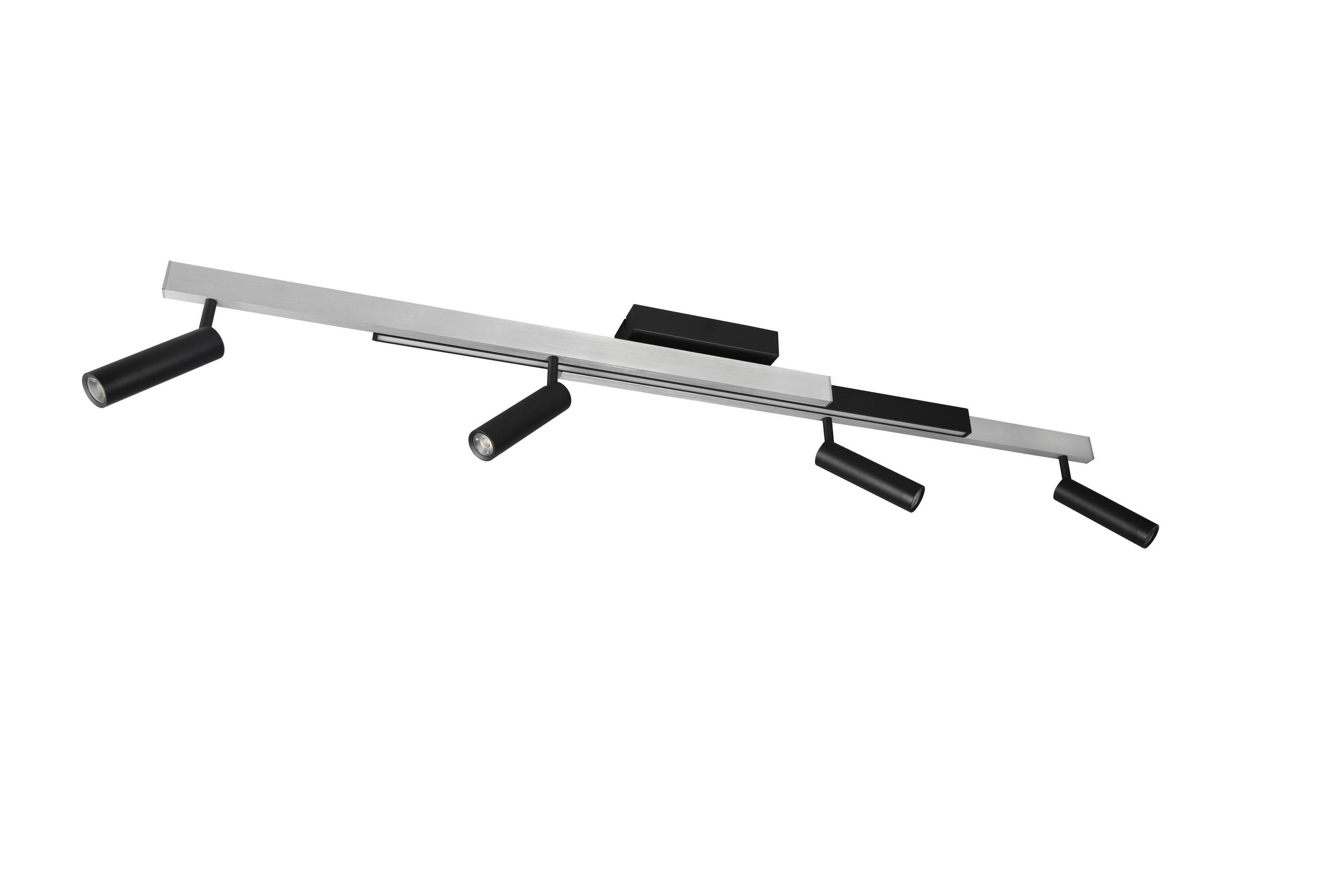 PROIECTOR LED - negru/culoare aluminiu, Basics, metal (133/23/8,5cm)