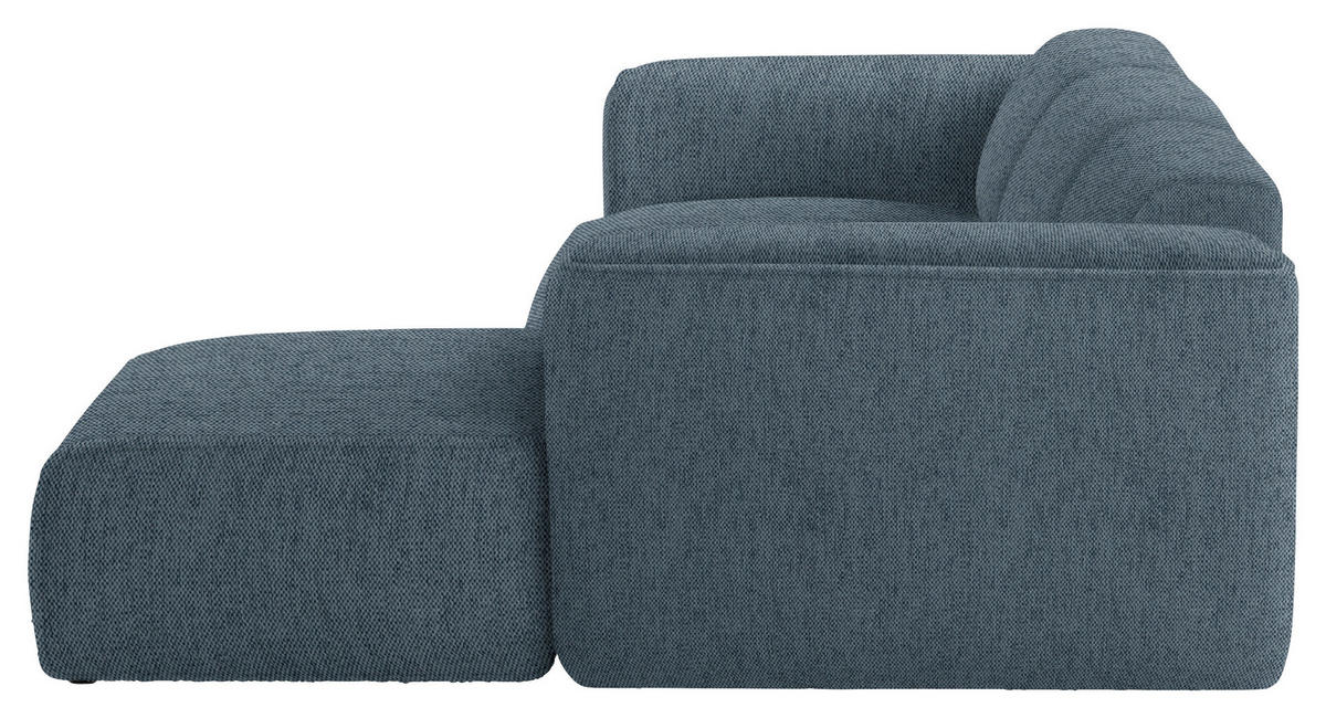 ECKSOFA Anthrazit Webstoff Rücken echt  - Anthrazit/Schwarz, Design, Kunststoff/Textil (290/171cm) - home24