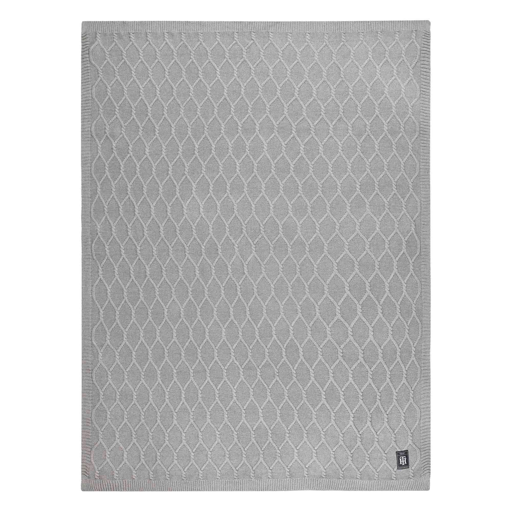 WOHNDECKE Cable 130/170 cm  - Grau, KONVENTIONELL, Textil (130/170cm) - Tommy Hilfiger