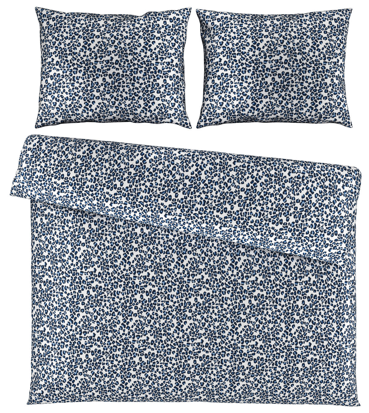 Lenjerie De Pat 200/220 cm  - albastru/alb, Basics, textil (200/220cm)