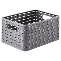 KORB  - Anthrazit, Basics, Kunststoff (32,8/23,8/16cm) - Rotho