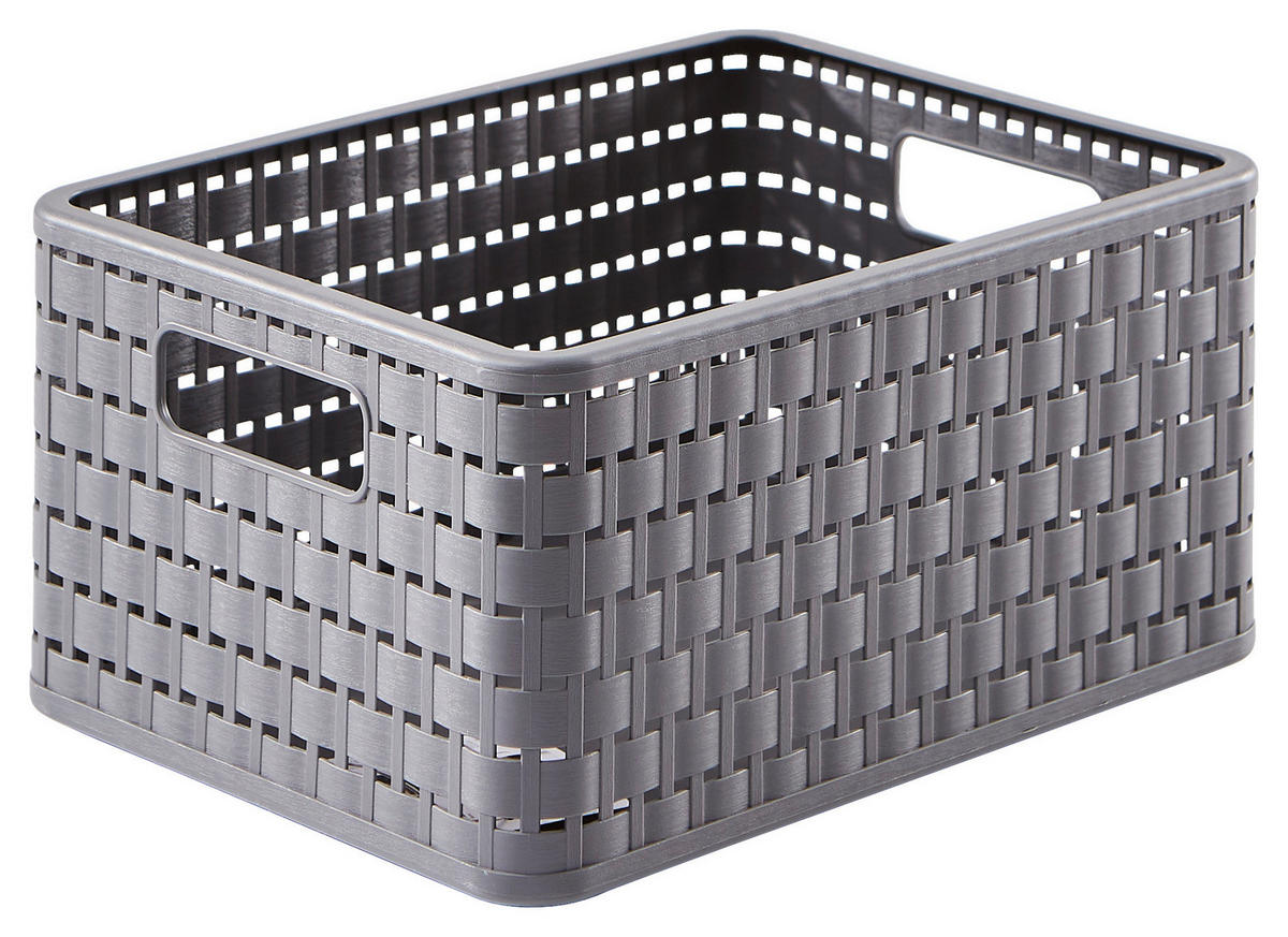 KORB  - Anthrazit, Basics, Kunststoff (32,8/23,8/16cm) - Rotho