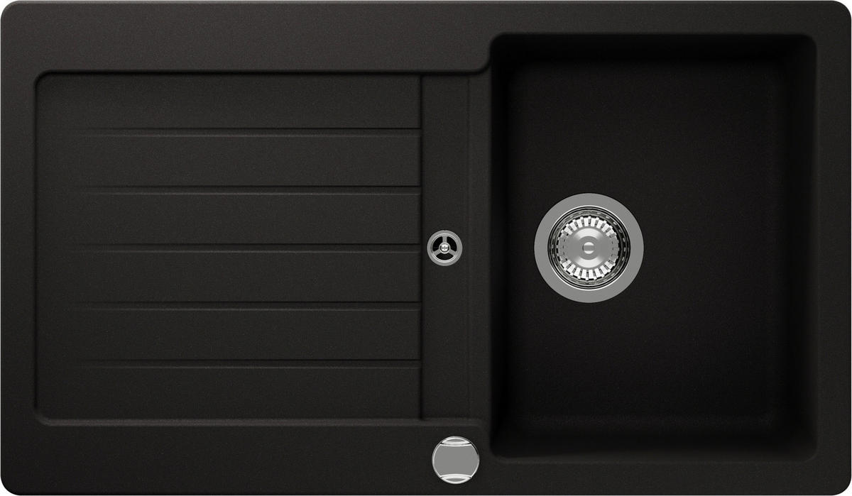 SPÜLE TYPD100AGNE  - Schwarz, Basics, Stein (86/30,9/50cm) - Schock