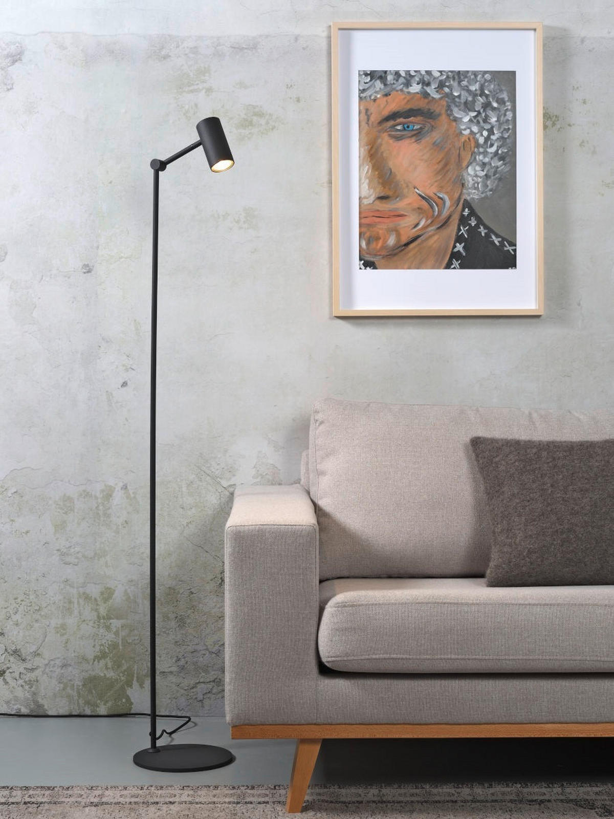 STEHLEUCHTE  22/134 cm   - Schwarz, Basics, Metall (22/134cm) - It's about Romi