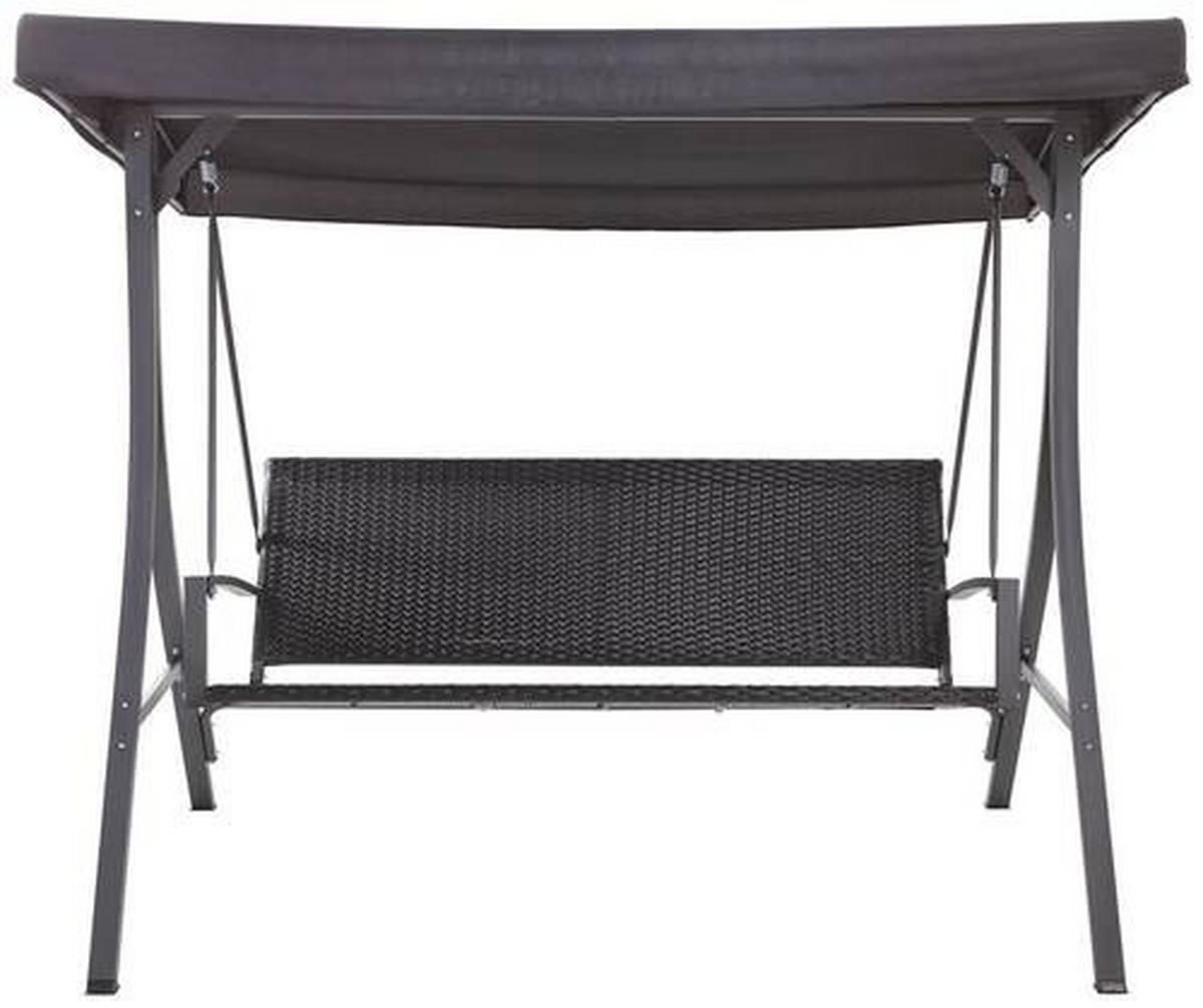 HOLLYWOODSCHAUKEL 192/166/120 cm  - Anthrazit/Schwarz, MODERN, Kunststoff/Textil (192/166/120cm)