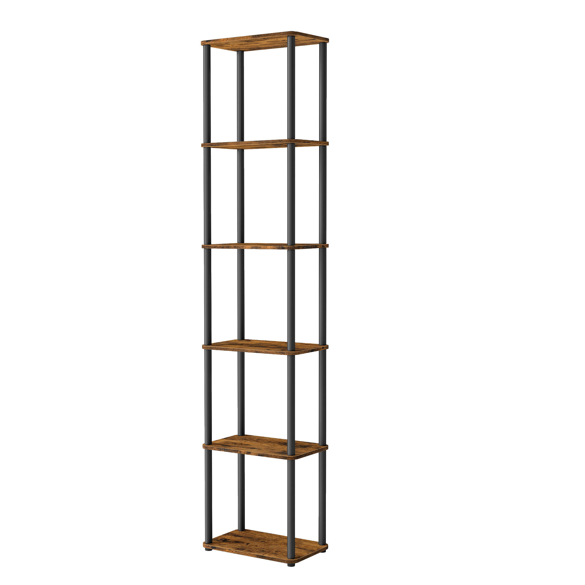 REGAL Schwarz, Dunkelbraun  - Dunkelbraun/Schwarz, Trend, Holzwerkstoff/Metall (38/173,4/23,8cm) - Boxxx